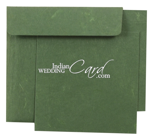 D-2376, Green Color, Handmade Paper, Odd Shape Cards, Small Size Cards ...